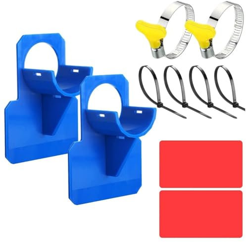 KOMUNJ 2 Stück Pool Schlauchhalter Knickschutz aus Kunststoff, Schwimmbad Rohrhalterung,Schlauchstützen für Pools,Rohrhalter für Schwimmbecken,für Schläuche Kleiner als 38 mm Durchmesser(blau)