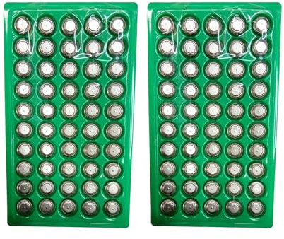 Paquete de 50/100 pilas de botón AG13 LR44 para reproductores de MP3, calculadora de reloj, batería alcalina de manganeso, 1,5 V, 140 mAh, batería alcalina de manganeso para reloj, calculadora,