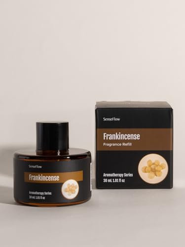 SenseFlow Aceite Esencial para Difusor 30ml, Aceites Aromáticos 100% Puros, Aceite de Aromaterapia de Primera Calidad, Fragancias para el Aire, Relajación - Incienso