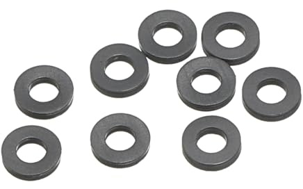 PATIKIL 8 Unidades Arandela Plana De Nylon 2.5mm Diámetro Interno Negro | M2.5, 5mm Diámetro Externo 1mm Espesor, Anillo De Junta Espaciador De Sellado, Para Grifo Tubería Manguera