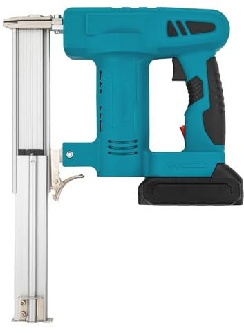 Elektrotacker, 2-in-1 Nagelpistole mit Akku und Ladegerät Magazinkapazität, F32/9025 Elektrische Tacker für DIY-Projekte in den Bereichen Polsterung, Blau