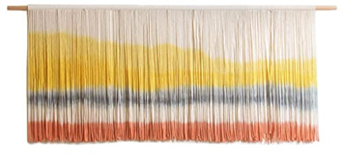 Tapisserie tissée à la main avec glands Grands rid Tapisserie murale moderne minimaliste teinte, tapisserie de décoration d'intérieur tissée à la main, adaptée à la décoration de mariage/fête