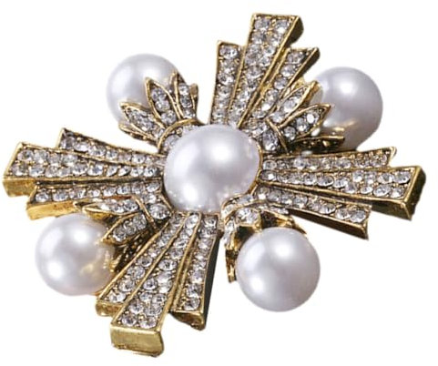 CALLARON Elegante Vintage Kreuzbrosche Damen Retro Barock Stil Dekorative Broschennadel Für Kleidung Stilvolle Schmuckaccessoires Robust Langlebig Geeignet Für Damen Teenager