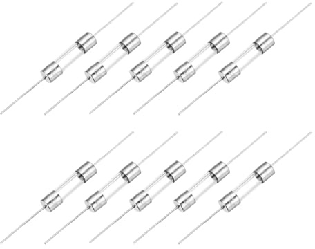 QUARKZMAN 10pcs Fusibili A Tubo In Vetro, Assiali Con Filo Di Conduzione 5x20mm 3.15A 250V Per Sostituire O Riparare Molti Elettrodomestici (F3.15A)
