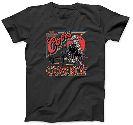 Herr-t-shirt kortärmad gym t-shirts andningsbara sporttoppar träningströjor för lounge arbete sommar coors cowboy västerländsk livsdesign, XL