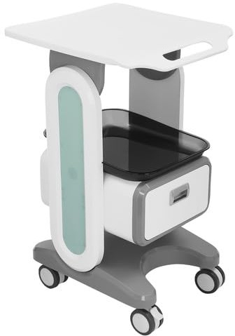 Rollwagen Medizinisch Tragbar Gerätewagen mit Schubladen und 4 Universalrad Kosmetikwagen Beistellwagen Tragfähigkeit 60kg Beistelltisch Trolley 44 * 36 * 76cm