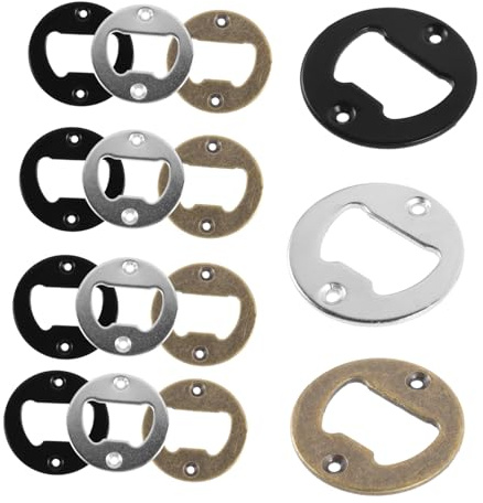 BESPORTBLE Kit Décapsuleurs Inox Ronds DIY pour Résine avec Vis et Tournevis Inserts Multifonctions pour Fabrication Ouvre-bouteille Personnalisé Accessoires Vin et Bière