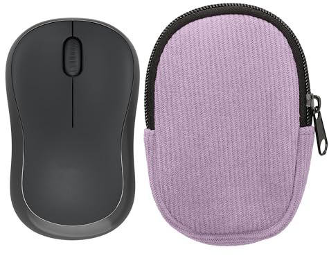 kwmobile Mouse Case for Logitech M240 SILENT / M325S Carry Case - Protective Carry Pouch for Bluetooth Mouse - Soft Neoprene Protection - Lavender
