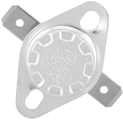 CHICIRIS Termostatbrytare Slitstark Metall 5 St Set för Temperaturkontroll i Hushållsapparater, 15A för Mikrovågsugnar, Vattenautomater, Normalt Stängd Strömbrytare (#31)