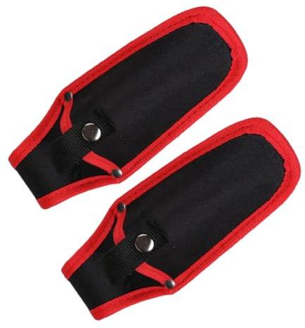 NESTINGHO Funda para Tijeras de Podar de Lona Negra, 2 Piezas | Protector de Punta, Estuche para Podadora de Jardinería, Accesorio Cómodo y Resistente al Óxido