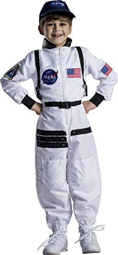 Dress Up America Disfraz Astronauta Niño - Traje Espacial Blanco De La NASA Para Niños Y Niñas- Juego De Roles Disfraz Astronauta Para Niño, 12-14 años