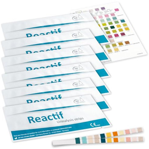 Strisce Urinarie Test Reactif 11 Parametri - 6 stick per urina - Starter Kit con scheda colori