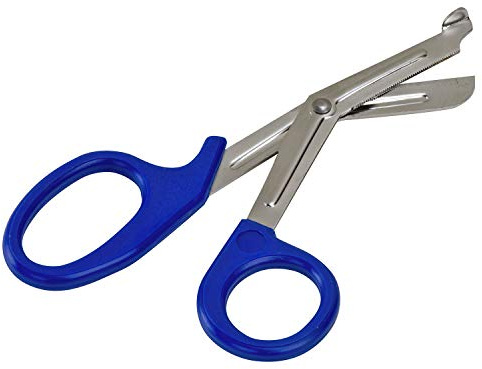 Briggs Trauma Shears, Bandage Scissors, Nursing Scissors, Utility/Paramedic Precision Cut Shears, 7.5 Inch, Blue