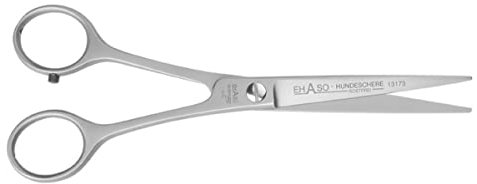 Hochwertige Gerade Hundeschere aus - Für langhaar & kurzhaar - 17 cm - Fellschere für Hunde & Katzen - Profischere für jede Art von Fell direkt von EHASO aus Solingen