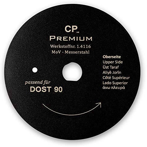 Canpolat GASTRONICS Kreismesser für Dost - 90 mm, glatt - mit Antihaftbeschichtung- Dönermesser aus Edelstahl in Premium Qualität