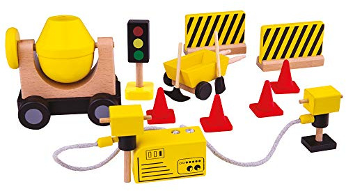 Tidlo Wooden Construction Playset - Building Site Set