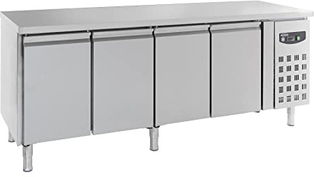 CombiSteel Table réfrigérée 700 positive - 4 portes R600aRvs Aisi 2014 PortesPleine