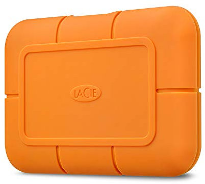 LaCie Rugged SSD 2TB, External SSD, USB-C, Extreme water and 3m drop resistance, Mac, PC, Data Rescue Services (STHR2000800)