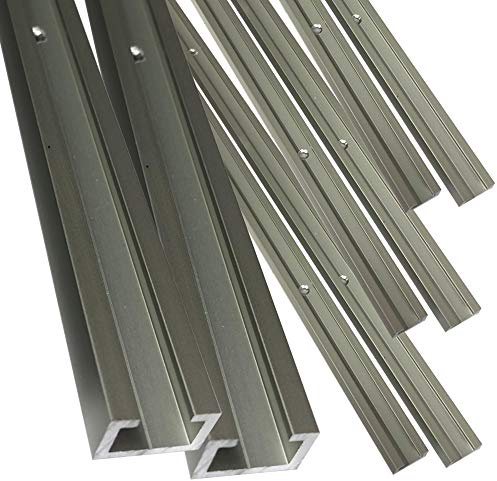 Alu C-Profil eloxiert EV1 11 x 17 x 4,5 x 2 mm für M8 Schraube oder Mutter; gebohrt inkl Schrauben 3,0 x 20 mm (100 cm)