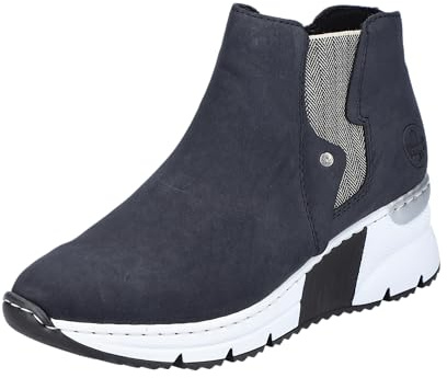 Rieker Women's X6361 Fashion Boot, Pacific Linen 14, 5 UK