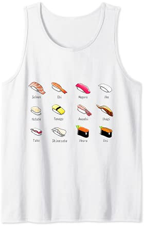 Menu japonais pour sushis Débardeur