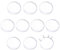 Fumanduo 10Pcs Soporte para Extensión de Pestañas Soporte para Pestañas Postizas, Almohadilla de Silicona Trasplante de Pestañas Pestañas Almohadilla Adhesiva para Pestañas (3 cm)