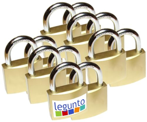 Legunto® 12 Candados Grande Resistentes con Llaves (72) - para Taquilla, Gimnasio o Cerradura