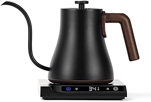 Hervidor con control de temperatura, Hervidor eléctrico inteligente de temperatura constante, Cafetera de cuello de cisne, Hervidor con control de temperatura de acero inoxidable,A