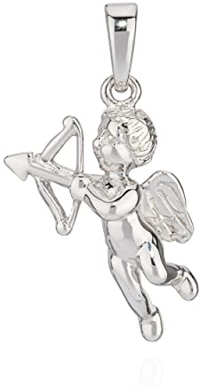 NKlaus Kettenanhänger kleiner Engel 925 Silber 16-21mm glanz anlaufgeschützt Schutzengel