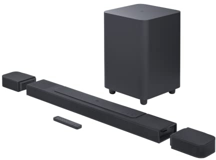 JBL Bar 1000: soundbar a 7.1.4 canali con altoparlanti surround rimovibili, MultiBeam™, Dolby Atmos® e DTS:X®