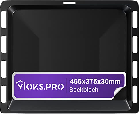 Viоks.pro Backblech 465x375 mm Backblech Tief Ersatz für Bosch Backblеch 00662999 662999 - Fettpfanne Backofen Backblеch Emailliert Baking Tray - Backbleche für Siеmеns Constructa Profilo Backofen