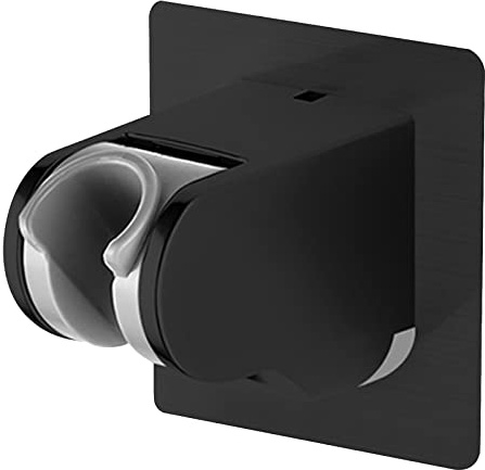 MIAOHUI Duschhalterung Ohne Bohren, Kleber Winkel Verstellbar Brausehalter, Wand Montierte Handbrause Halterung, Duschkopfhalterung Ohne Bohren, Duschkopf Halterung für die wand Bad (1‎Pcs, Schwarz)