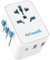 MyTravelPal Adaptateur de voyage universel avec USB C | Adaptateur de voyage dans le monde entier | Normes de sécurité britanniques | Adaptateur de prise universelle avec USB-C | Prise de voyage