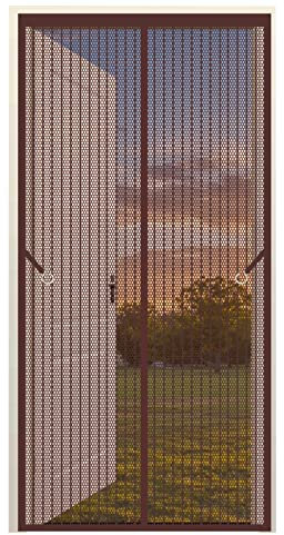Insektenschutz Mückengitter 50 x 240 cm Fliegengitter Fenster In Verschiedenen Größen Auswählbar Magnet Fliegengitter Für Alle Universalfenster, Braun