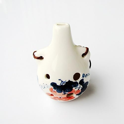 Six holes Ocarinas Alto AC Tune Ocarina Beginners,Hand Painted by Ocarina Wind 2.4 * 1.6in (07)