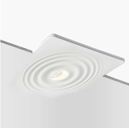 BARCELONA LED Aro Downlight de Escayola GU10 Empotrable Ø130mm Blanco Trimless Foco de Yeso Sin Marco para Techo Diseño Clásico, Moderno y Lujo, Casquillo GU10, 220-240V, 35W