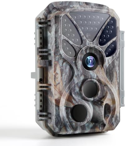 BlazeVideo Caméra de chasse 4K 64 MP avec détecteur de mouvement, vision nocturne, caméra de nuit grand angle 120°, vitesse de déclenchement rapide de 0,1 s, étanche IP66