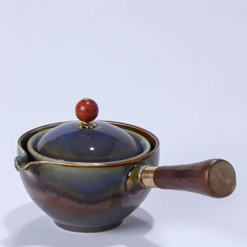 Gong Fu Tea Set Portable 360 Rotation Teapot Ceramic Tea Maker Infuser Semi-Automatic Teaware for Home Office Travel