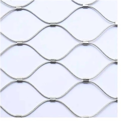 DTVEW Edelstahl-Seilnetz, Kabelgeflecht-Vogelgarten, Sicherheitsnetz für Balkon 5cm/1,5mm Höhenfallschutznetze, Gartennetz(0.6x1m/2x3.3ft)