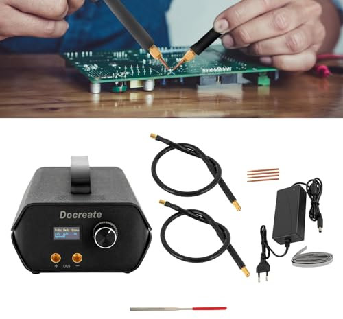 Punktschweißgerät,120W Spot Welder,Tragbares Punktschweißgeräte mit Farad-Kondensator 3000F Unterstützt 0,1-0,3mm Nickelband zum Punktschweißen von Batterien, zylindrischen Batterien