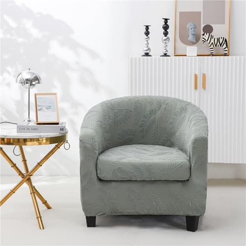Morbuy Sesselbezug Stretch mit Armlehne, 2er Set Sessel Überzug Universal Sesselhussen Stretch Weich Sesselüberzug Elastisch Hussen für Clubsessel Cocktailsessel (Blatt- Salbei Grün)