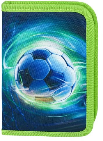 Baagl Federmäppchen für Jungen - Schüleretui, Federtasche, Federmappe für Schreibwaren - Etui, Federpenal, Schulmäppchen (Fußball Ball)