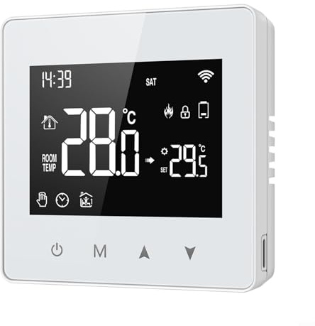 Smart Thermostat für TUYA für ZigBee Thermostat Wandmontierter Ofenthermostat LCD-Bildschirm Programmierbare Fernbedienung Batteriebetrieben