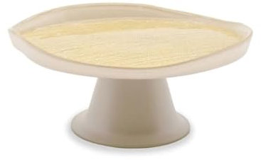 WD Lifestyle - Alzatina per Torte in Vetro Color Perla e Oro