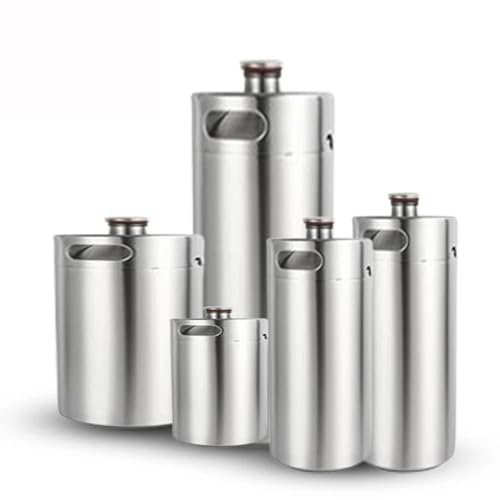 Growler De Barril De Cerveza, Mini Barriles De Barril De Cerveza Artesanal De 2L/3,6L/4L/5L, Recipiente Dispensador De Cerveza Carbonatada Portátil For Barbacoa/fiesta De Elaboración De Cerveza Platea