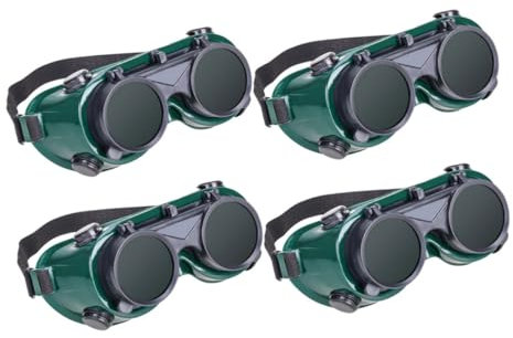 Angoily 4stücke Schweißbrille Schutzbrillen Mit Verstellbaren Lüftungslöchern Augenschutz Gegen Uv-strahlung Lichtbogen Und Spritzer Für Schweißer Komfortabel Und Sicher