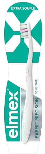 ELMEX - Brosse à dents Expert Precision Sensitive - Extra Souple - Pour Dents Sensibles - Nettoyage en Profondeur