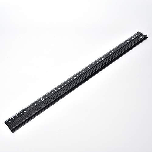 L Typ Schneiden Lineal, Aluminiumlegierung Schreiner Quadrat Metallhandwerk Sicherheitslineal Messwerkzeug für die Längenmessung, Geradliniges Schneiden (L-förmig 45 cm)