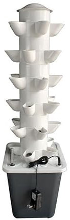 YUZINO Hydroponics Growing System, Vertical 6 Layers 30 Pods Hydroponics Aeroponic Tower Garden for Indoor Herb, Fruits and Vegetables with 10L Water Tank