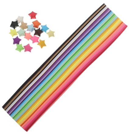 CLISPEED 540 Stück Bunte Origami Papiersterne Teilig Dekorative Papierstreifen für DIY Handwerke Bastelbedarf und Raumdekoration für Feiern und Kreative Projekte